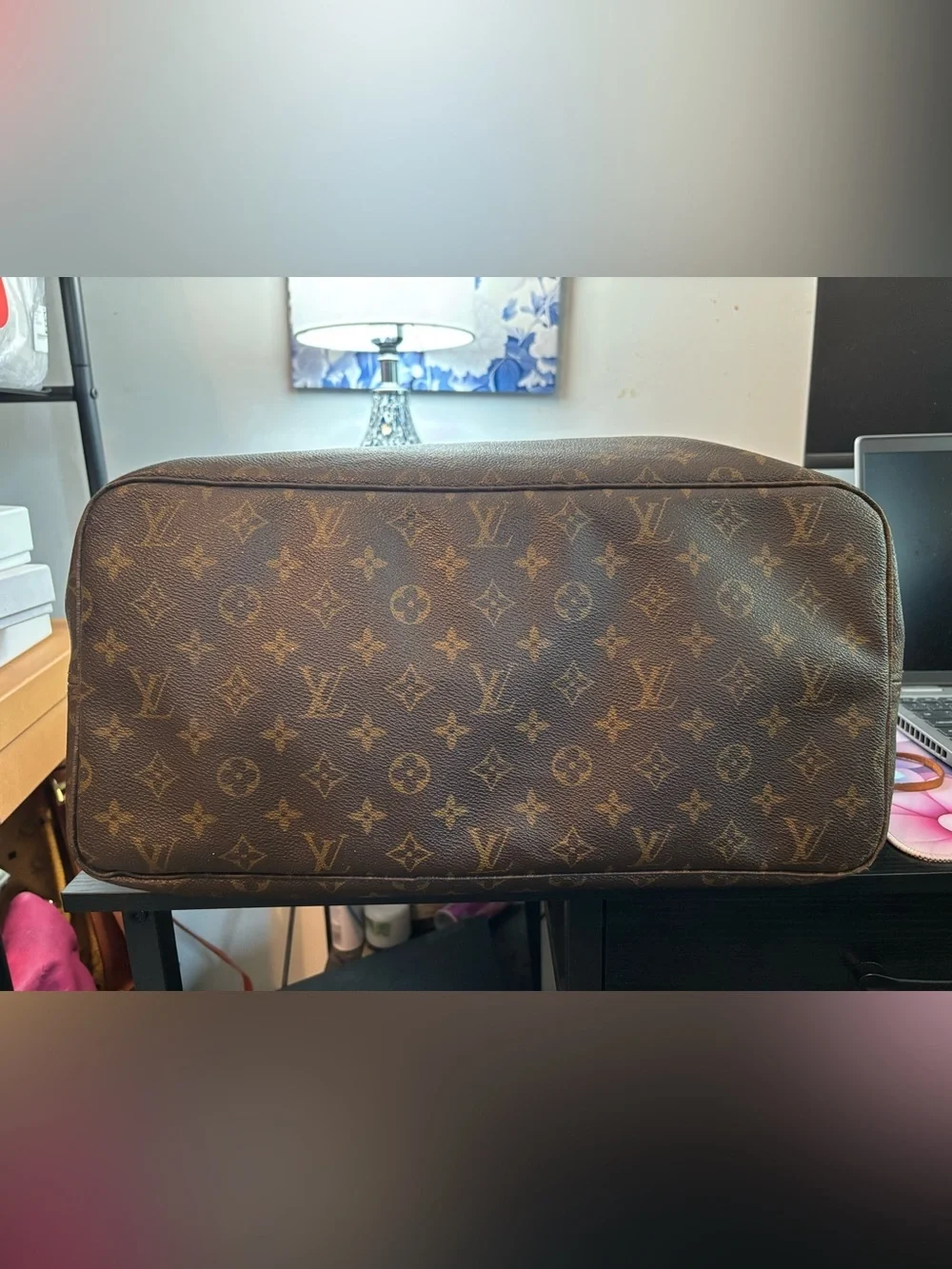 Authentic Louis Vuitton Neverfull GM Monogram Canvas Shoulder Bag -Code SD4018 - Picture 9 of 16